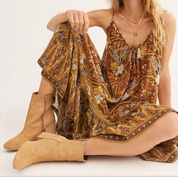 Free People Nicola Chunky Block Heel Suede Ankle Boots Size 41 - Picture 2 of 16